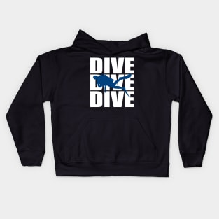 shark diving Kids Hoodie